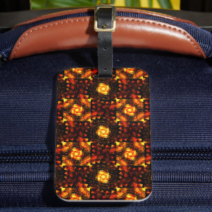 Gold Modern Boho Elegant Abstract Art Pattern #506 Luggage Tag