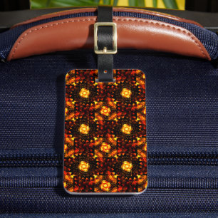 Gold Modern Boho Elegant Abstract Art Pattern #506 Luggage Tag