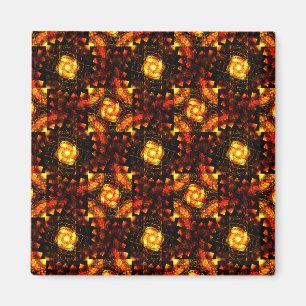 Gold Modern Boho Elegant Abstract Art Pattern #506 Magnet
