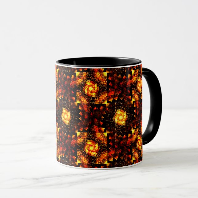 Gold Modern Boho Elegant Abstract Art Pattern #506 Mug (Front Right)