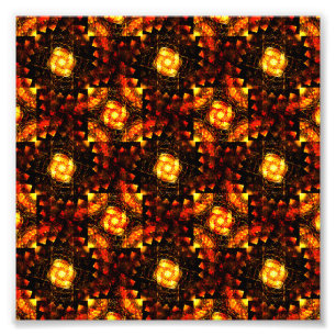 Gold Modern Boho Elegant Abstract Art Pattern #506 Photo Print