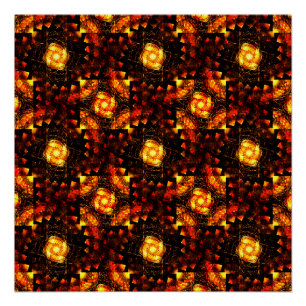 Gold Modern Boho Elegant Abstract Art Pattern #506 Poster