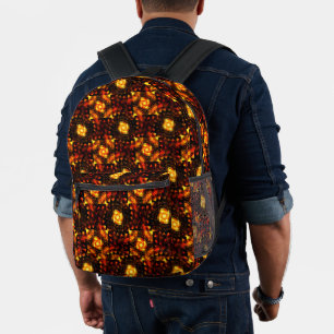 Gold Modern Boho Elegant Abstract Art Pattern #506 Printed Backpack
