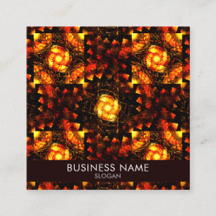 Gold Modern Boho Elegant Abstract Art Pattern #506 Square Business Card