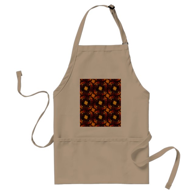 Gold Modern Boho Elegant Abstract Art Pattern #506 Standard Apron (Front)