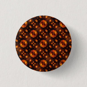 Gold Modern Boho Elegant Abstract Art Pattern #507 3 Cm Round Badge