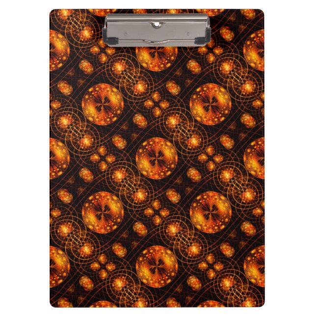 Gold Modern Boho Elegant Abstract Art Pattern #507 Clipboard (Front)