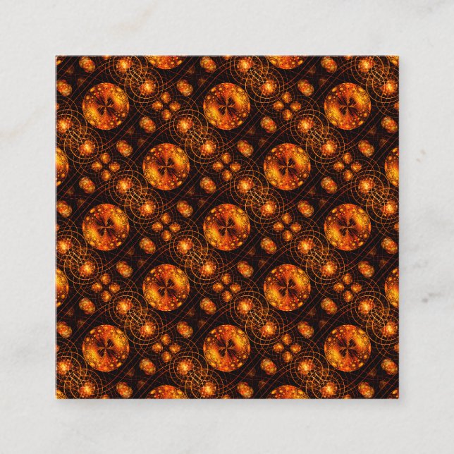Gold Modern Boho Elegant Abstract Art Pattern #507 Enclosure Card (Front)