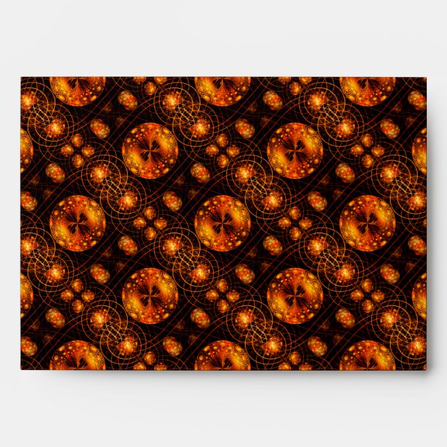 Gold Modern Boho Elegant Abstract Art Pattern #507 Envelope (Front)