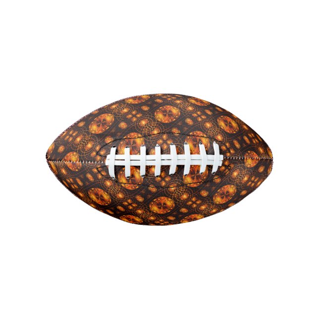 Gold Modern Boho Elegant Abstract Art Pattern #507 Football (Front)