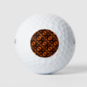 Gold Modern Boho Elegant Abstract Art Pattern #507 Golf Balls