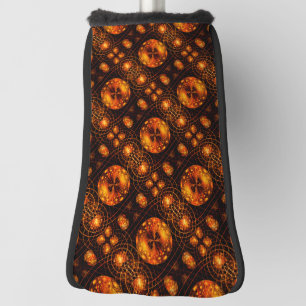 Gold Modern Boho Elegant Abstract Art Pattern #507 Golf Head Cover
