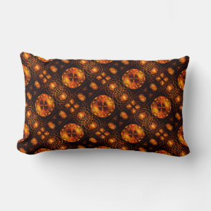 Gold Modern Boho Elegant Abstract Art Pattern #507 Lumbar Cushion