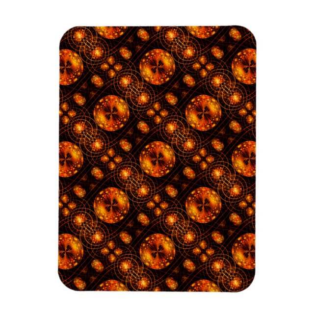 Gold Modern Boho Elegant Abstract Art Pattern #507 Magnet (Vertical)