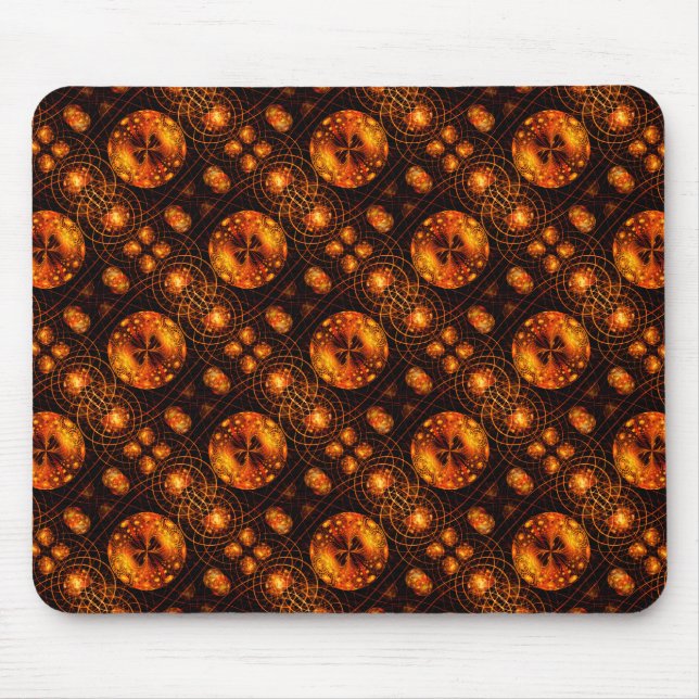 Gold Modern Boho Elegant Abstract Art Pattern #507 Mouse Pad (Front)
