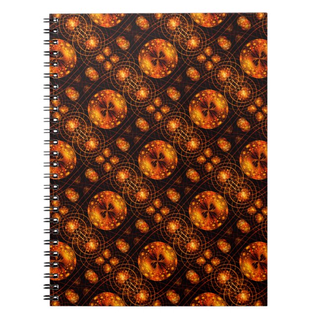 Gold Modern Boho Elegant Abstract Art Pattern #507 Notebook (Front)