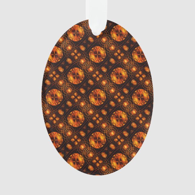Gold Modern Boho Elegant Abstract Art Pattern #507 Ornament (Front)