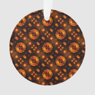 Gold Modern Boho Elegant Abstract Art Pattern #507 Ornament