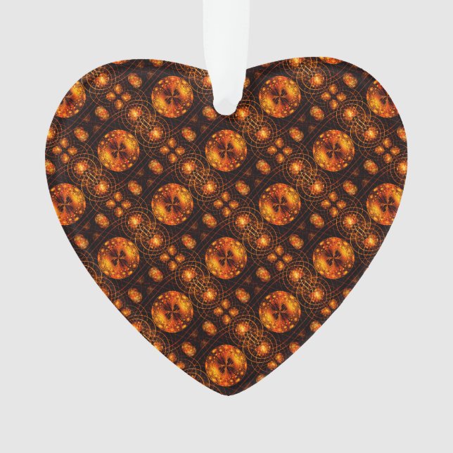 Gold Modern Boho Elegant Abstract Art Pattern #507 Ornament (Front)