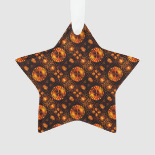 Gold Modern Boho Elegant Abstract Art Pattern #507 Ornament