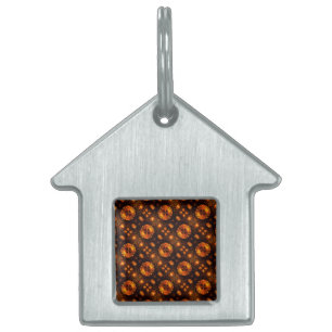 Gold Modern Boho Elegant Abstract Art Pattern #507 Pet ID Tag