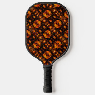 Gold Modern Boho Elegant Abstract Art Pattern #507 Pickleball Paddle
