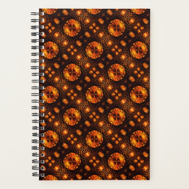 Gold Modern Boho Elegant Abstract Art Pattern #507 Planner (Front)