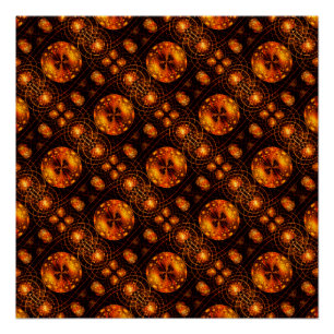 Gold Modern Boho Elegant Abstract Art Pattern #507 Poster