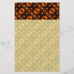Gold Modern Boho Elegant Abstract Art Pattern #507 Stationery