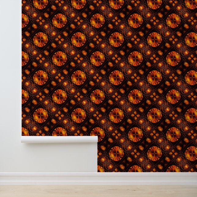 Gold Modern Boho Elegant Abstract Art Pattern #507 Wallpaper (Application)
