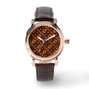 Gold Modern Boho Elegant Abstract Art Pattern #507 Watch