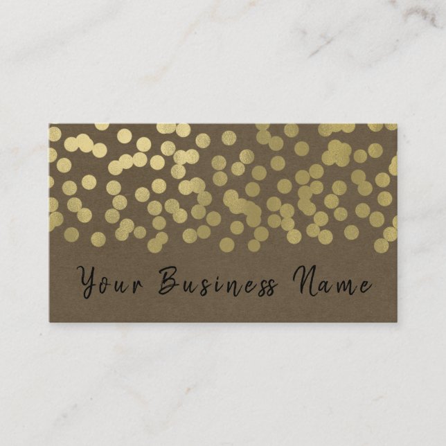 Gold Modern Chic Rustic Kraft Customer Loyalty (Front)
