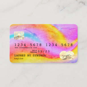 Gold  Modern Credit Card Style Add Logo