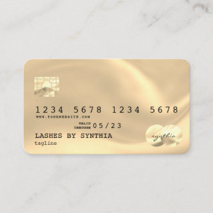 Gold  Modern Credit Card Style Add Logo