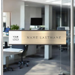 Gold Modern Custom Logo Executive Professional Door Sign<br><div class="desc">Custom add your own Company Logo Luxury Executive Gold Foil Metallic Stainless Steel Minimalist Business Name Plate with white lettered typography for the monogrammed add your own name. The Metal Business Professional Name Plate can be customised with your name. Please contact the designer for customised matching items.</div>
