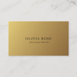Gold Modern Elegant Professional Minimalist Business Card