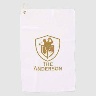 Gold Modern Golf Towel