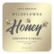 Gold Modern heart honey bee honey jar 