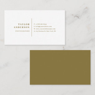 Gold Modern Serif Typography Minimalist Business Card