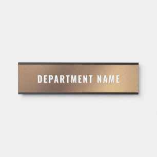 Gold Modern Simple Department Name Door Sign