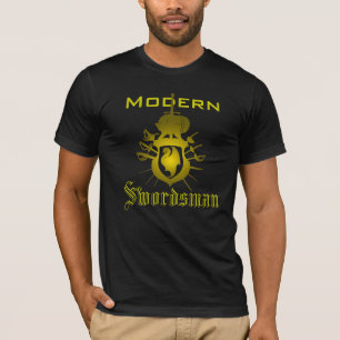 Gold Modern Swordsman Dragon Crest T-Shirt