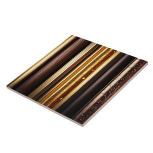 Gold Modern Wood Art Lamperia Collection Ceramic Tile