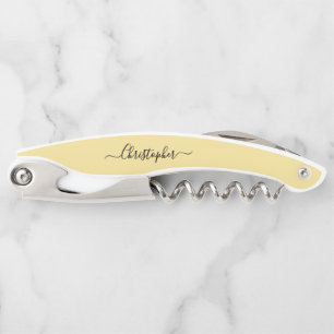 Gold Monogram Beer Wine Corkscrew Bottle Opener