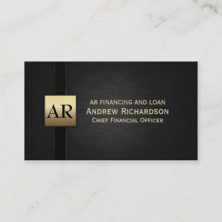 Gold Monogram Business Card
