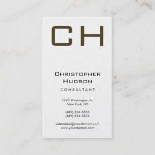 Gold Monogram Consultant Business Card