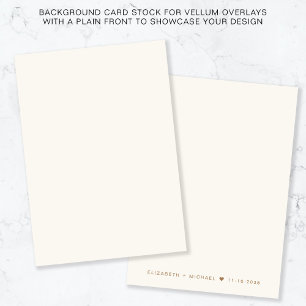 Gold Monogram Cream Background For Vellum Overlay Invitation