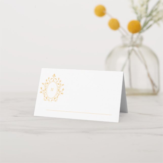 Gold Monogram Event Card (Back)