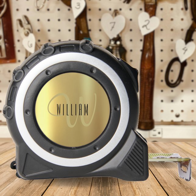 Gold Monogram Formal Luxury 1 (Gold Monogram Formal Luxury Tape Measure)