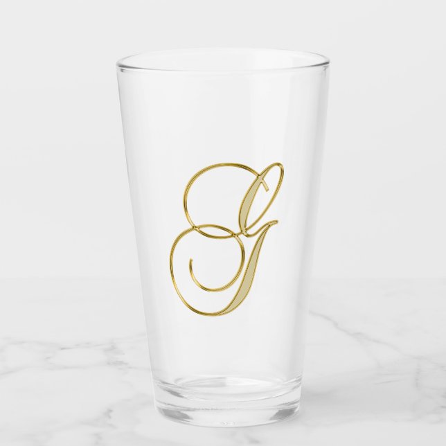 Gold Monogram G Glass (Front)
