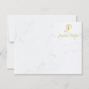 Gold Monogram Handwritten Script Marble Template